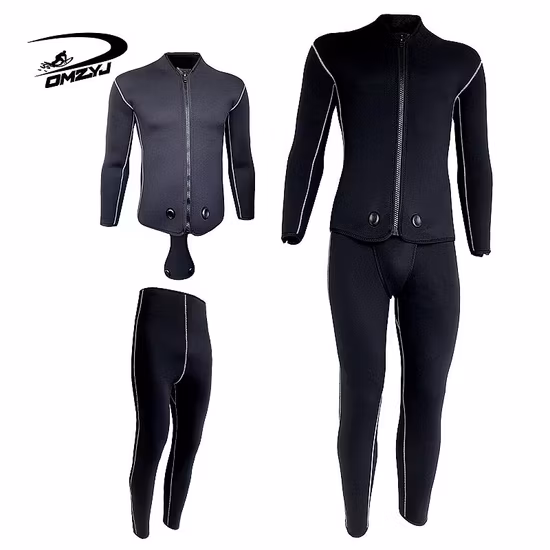 Combinaison de chasse sous-marine All Black pour hommes, néoprène 3mm/5mm 2