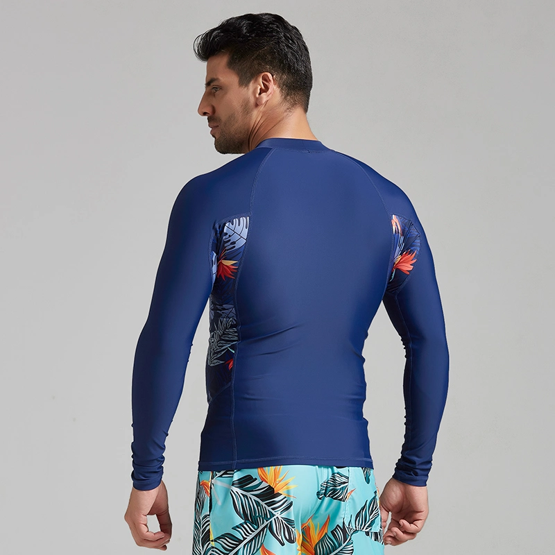 New Design Lycra Long Sleeve Customized Printed Panel Rashguards