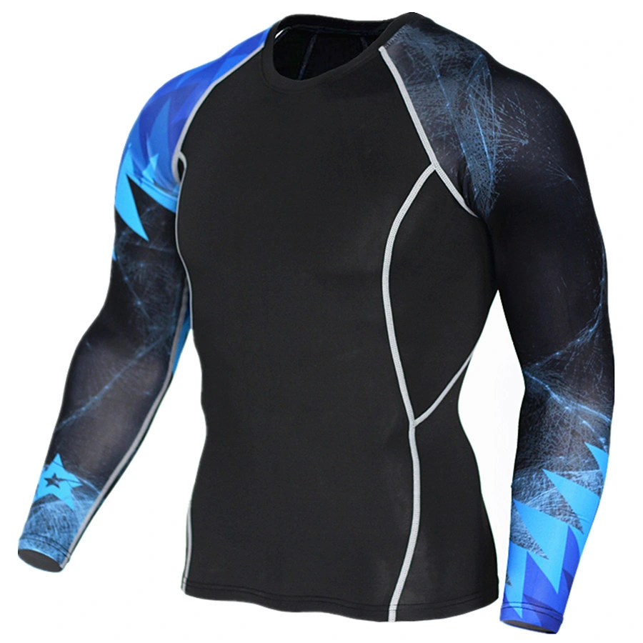 High Quality Sublimation Long Sleeve Compression Shirt Rashguards Rash Guard for MMA Workout Gym T Shirts