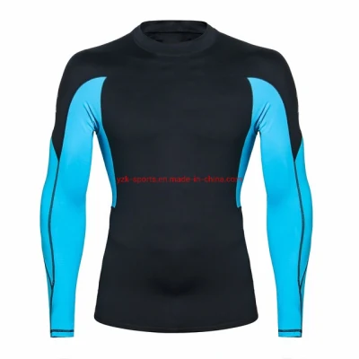 Rash Guard pour hommes, manches longues, haute qualité, Upf +, surf, natation