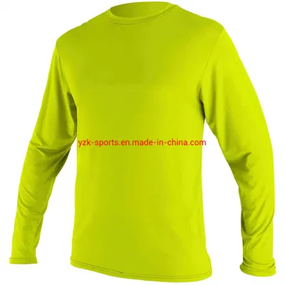 Rashguard Upf+ à manches longues en nylon et spandex pour jeunes