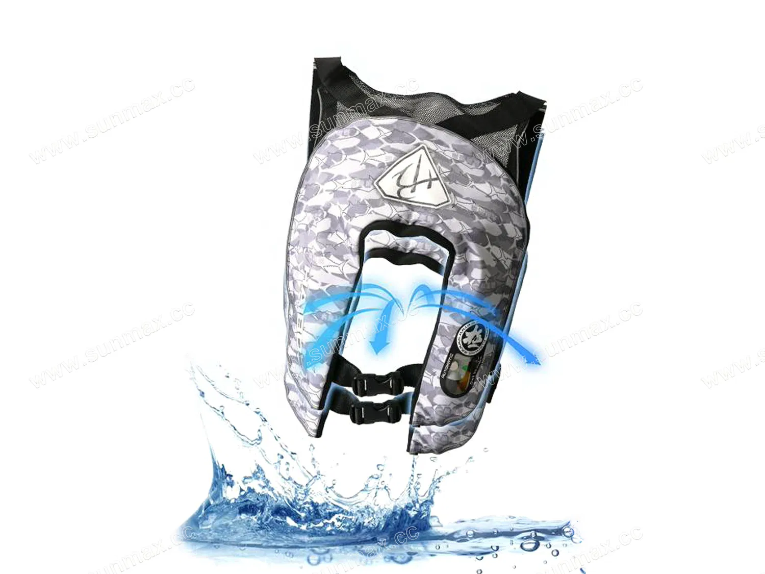 Haibo Life Vest Gilet de sauvetage gonflable automatique pour la pêche et les sports aquatiques